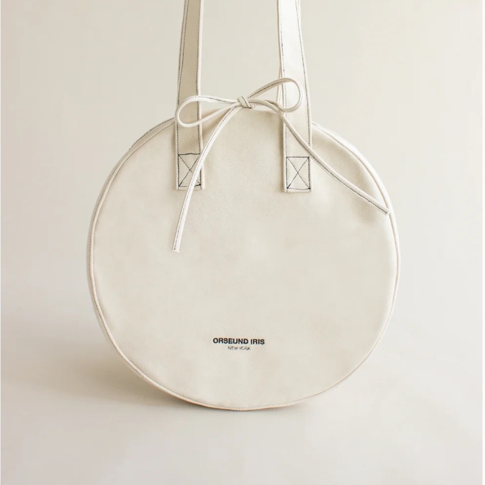 New Orseund Iris White Circle Bag 15 large